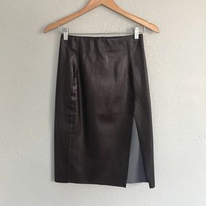 Faux leather skirt